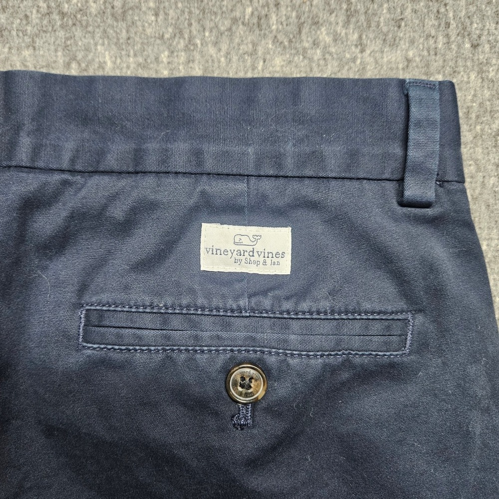 Vineyard Vines Breaker Short Mens 30 Navy Blue 1H0462 Cotton Twill Chino - Picture 8 of 11